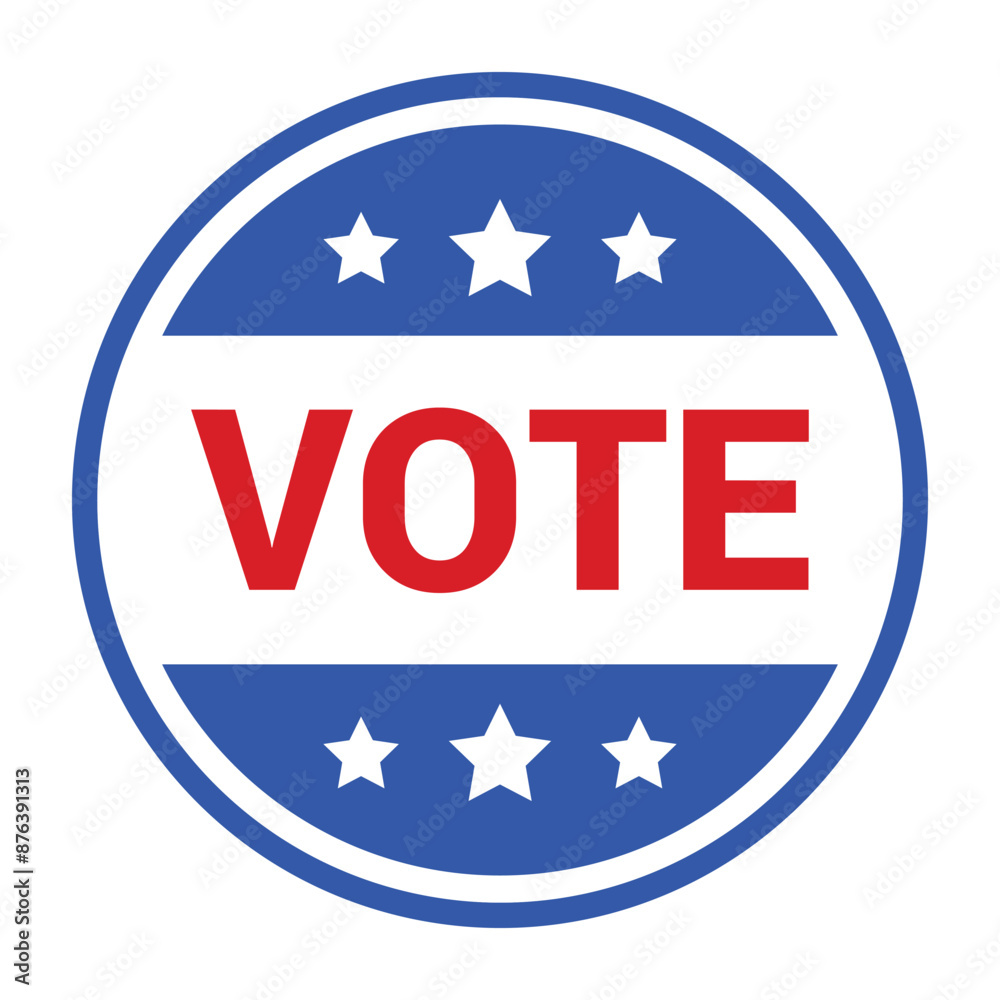 Vote pin button vector illustration, vote logo, vote symbol, elections Vote pin button vector illustration, vote logo, vote symbol, elections