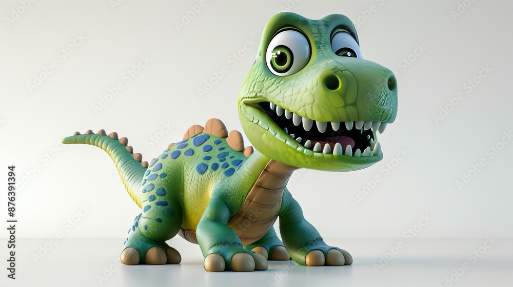 Fototapeta premium Cute 3D dinosaur