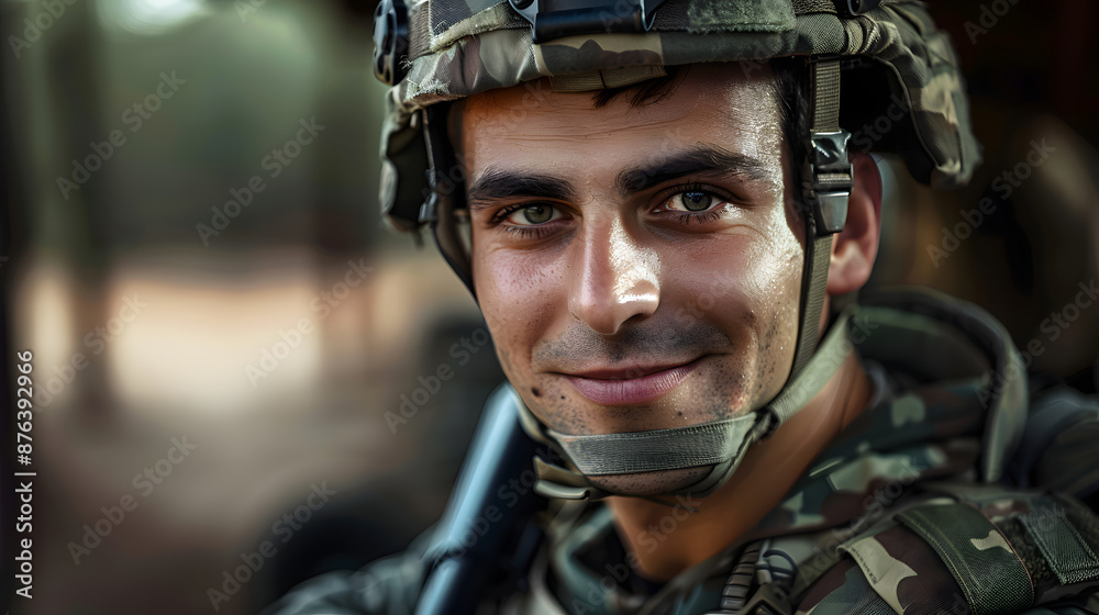 Young man soldier on special operation Young man soldier on special operation