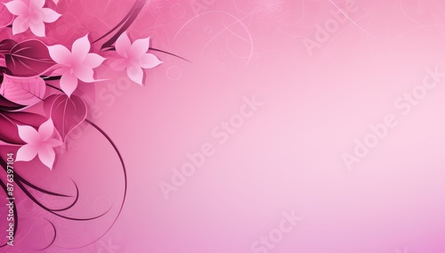 Pink floral background with pink flowers. Vector illustration. Eps 10.