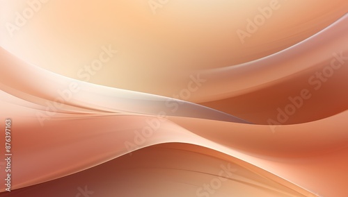 abstract background with smooth lines in orange and beige colors.
