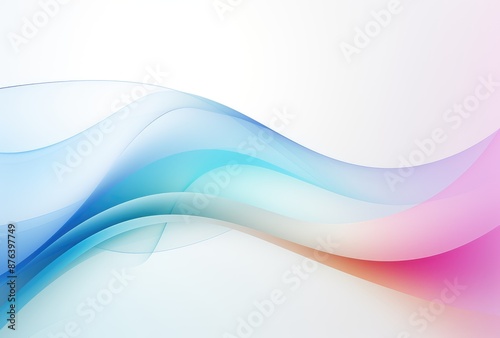 Abstract background with blue and pink wavy lines. Vector illustration.