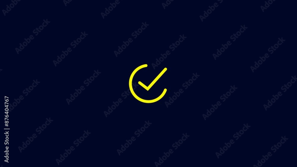 Animation in motion graphics of a check marks symbols. check marks animation
