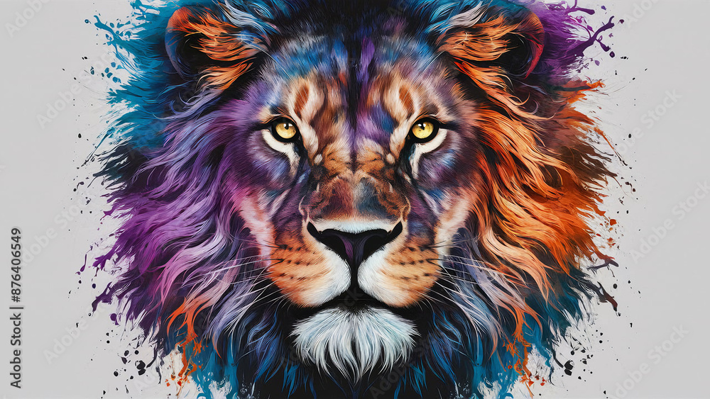 Fototapeta lion head portrait