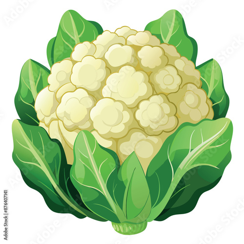 realistic cauliflower set against a white backdrop