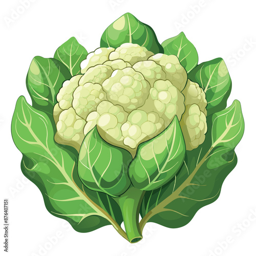 realistic cauliflower set against a white backdrop