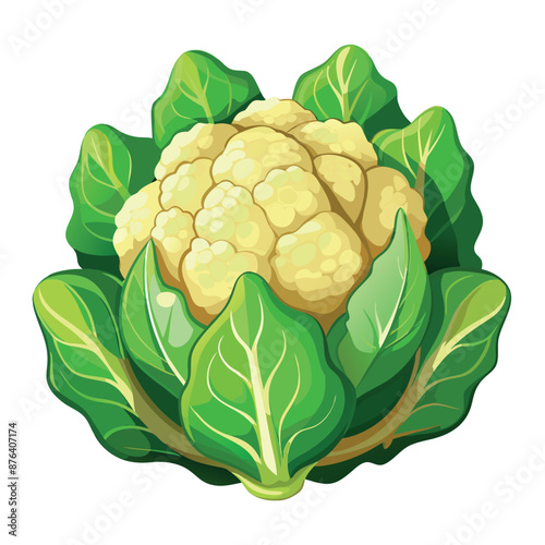 realistic cauliflower set against a white backdrop