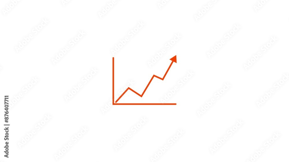 Abstract business graph chart icon animation. Stock market graph, Rising bar graph Abstract business graph chart icon animation. Stock market graph, Rising bar graph