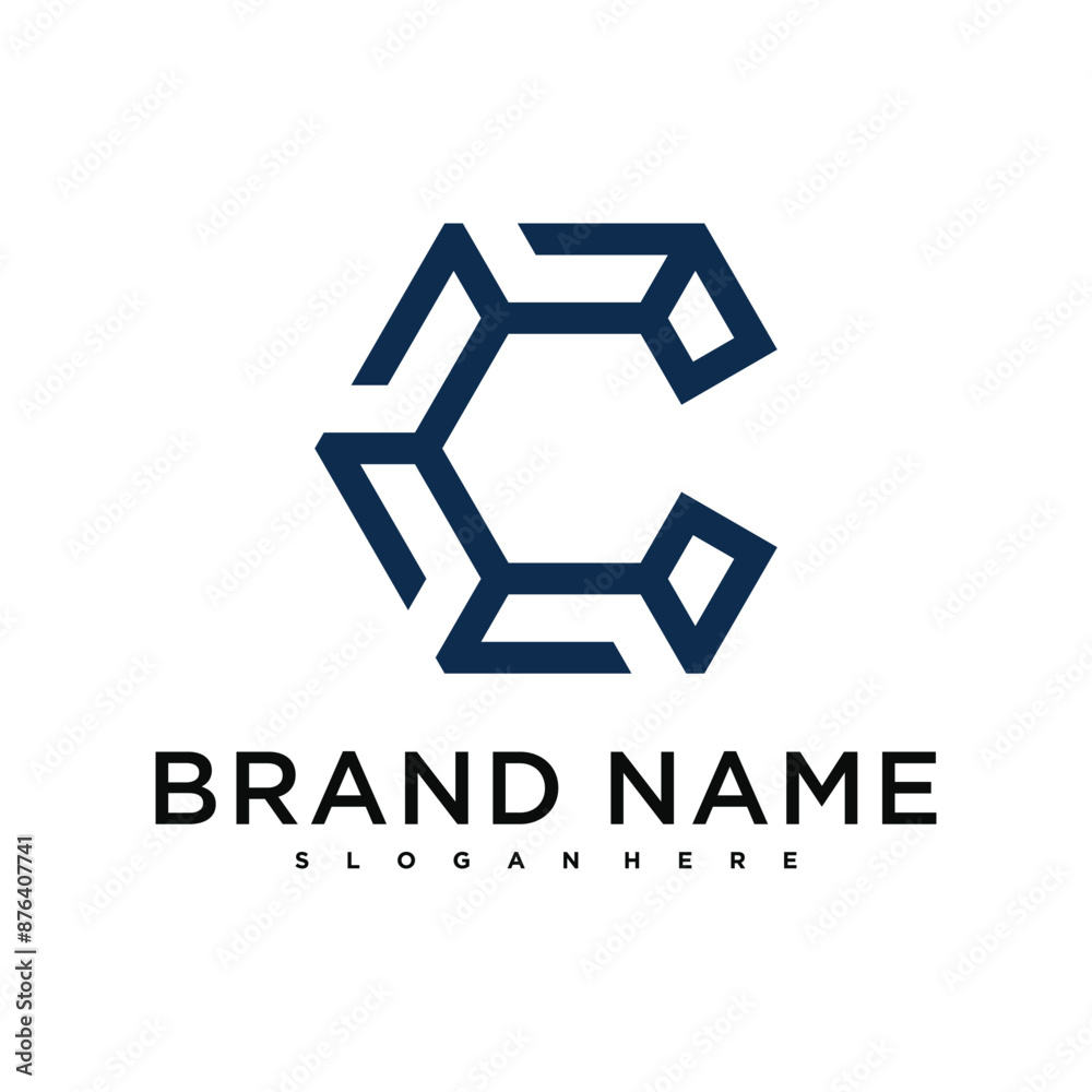 Letter O creative logo design with hexagon lines. Premium Vector Letter O creative logo design with hexagon lines. Premium Vector