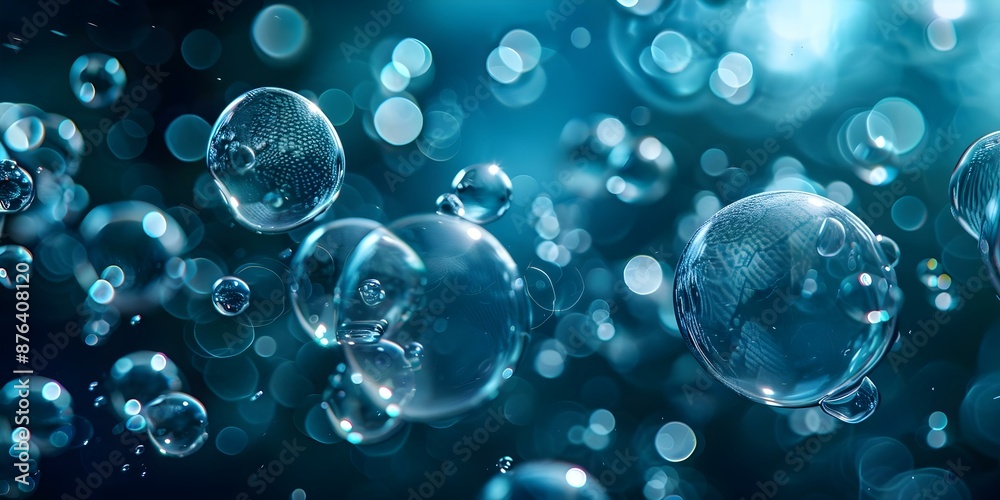 Harnessing Hydrogen Bubbles in Liquid for Sustainable Fuel Cell Technology in Green Energy. Concept Hydrogen Bubbles, Liquid Catalyst, Fuel Cell Technology, Green Energy, Sustainable Innovation Harnessing Hydrogen Bubbles in Liquid for Sustainable Fuel Cell Technology in Green Energy. Concept Hydrogen Bubbles, Liquid Catalyst, Fuel Cell Technology, Green Energy, Sustainable Innovation