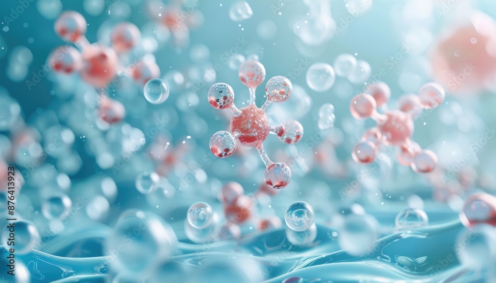 Transferring Water Molecules, Membrane Osmosis Conceptual Illustration Transferring Water Molecules, Membrane Osmosis Conceptual Illustration