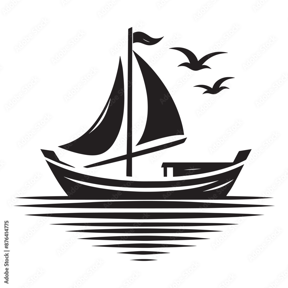 Cargo ship with containers vector illustration isolated on a white background Cargo ship with containers vector illustration isolated on a white background