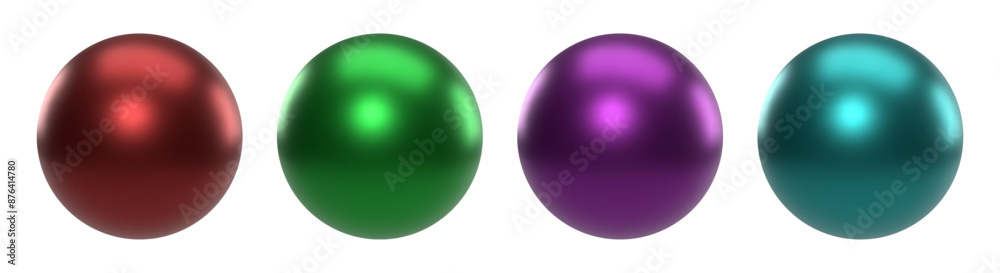 Obraz premium colorful 3d spheres isolated on white