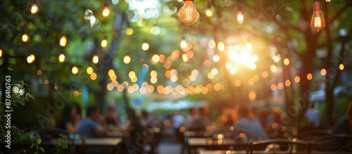 A Glass of Beer on a Sunny Afternoon at an Outdoor Restaurant