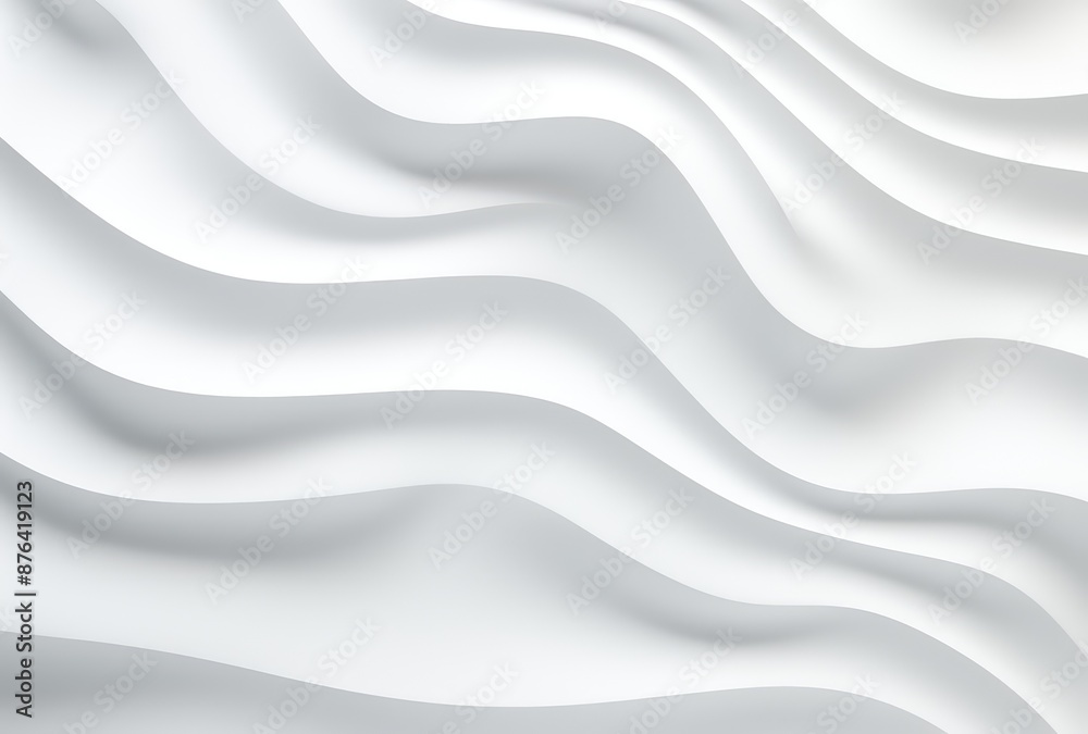 Abstract white wavy background. 3d rendering, 3d illustration.