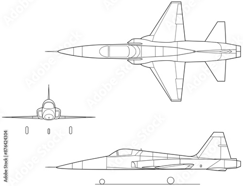 Fighter Jet, plane, Aircraft, 3 side view, blueprints, svg cut file, cnc cut file, engraving file, CNC router file, laser cutting, Cricut File, isolated, Engraving model