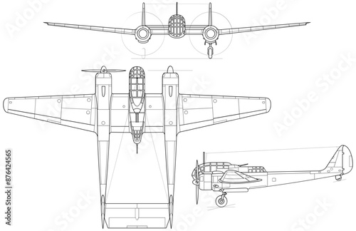 Fighter jet planes 3 view, blueprints, svg cut file, cnc cut file, engraving file, CNC router file, laser cutting, Cricut File, isolated, Engraving model