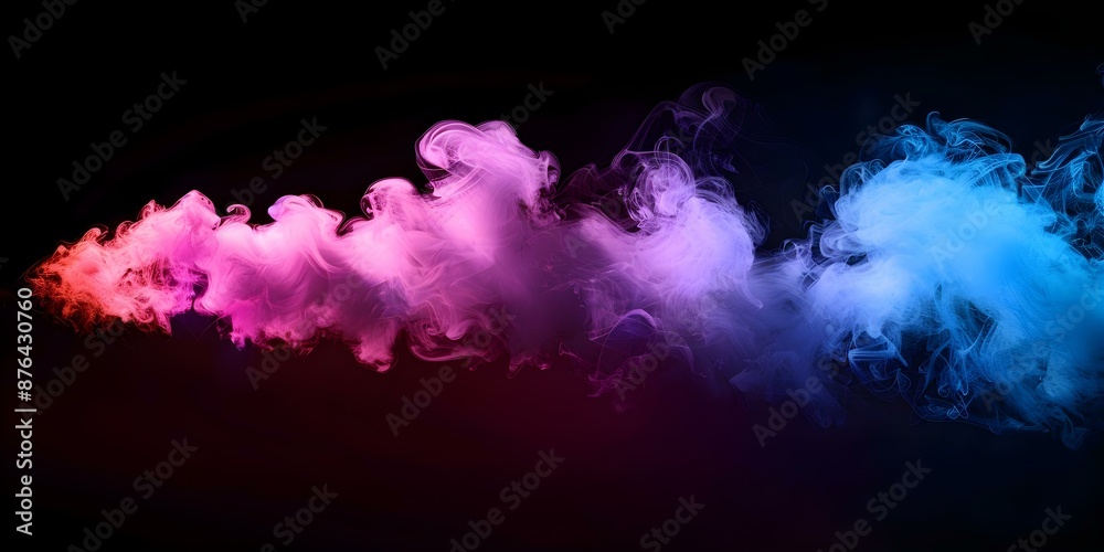 Artistic neon smoke puff cloud design with vibrant colors on dark background. Concept Neon Smoke, Vibrant Colors, Artistic Design, Dark Background Artistic neon smoke puff cloud design with vibrant colors on dark background. Concept Neon Smoke, Vibrant Colors, Artistic Design, Dark Background