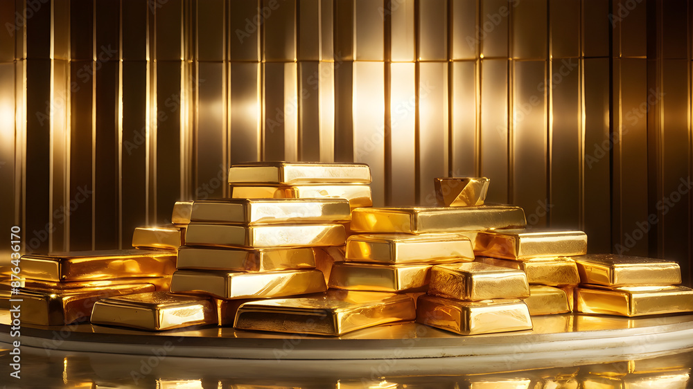 Gold bars and ingots Rich Wealthy Shiny Metal Treasure financial Investment savings currency Concept Gold bars and ingots Rich Wealthy Shiny Metal Treasure financial Investment savings currency Concept