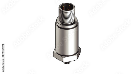 Line drawing with shading showing and industrial accelerometer