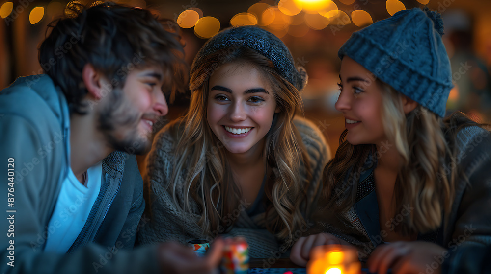 Game Night Joy: Friends Bonding Over Laughter Game Night Joy: Friends Bonding Over Laughter