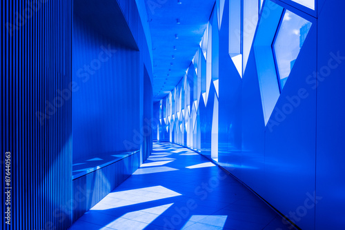 Blue Futuristic Architecture Pattern Technology