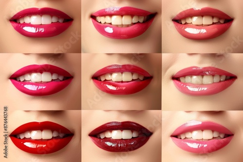 Close up diversity women s lips illustrating beauty across various cultural backgrounds