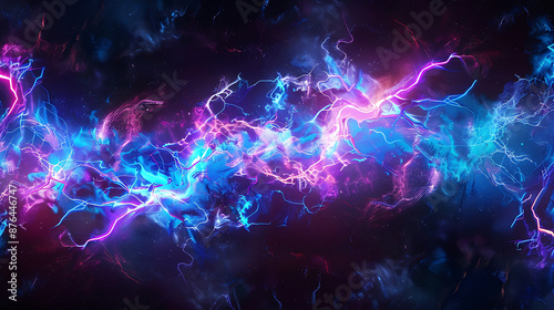 Vivid Electric Neon Abstract