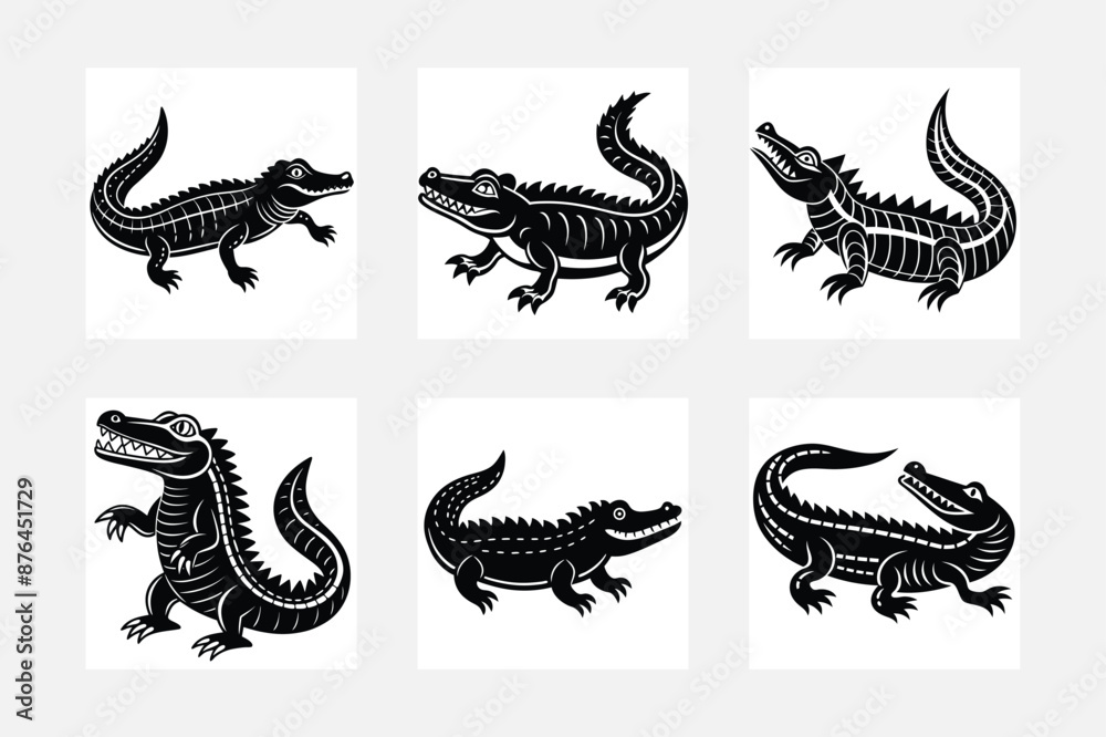 Crocodile illustration bundle Crocodile illustration bundle