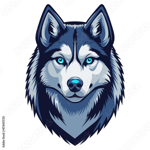 logo with the image of a husky dog3