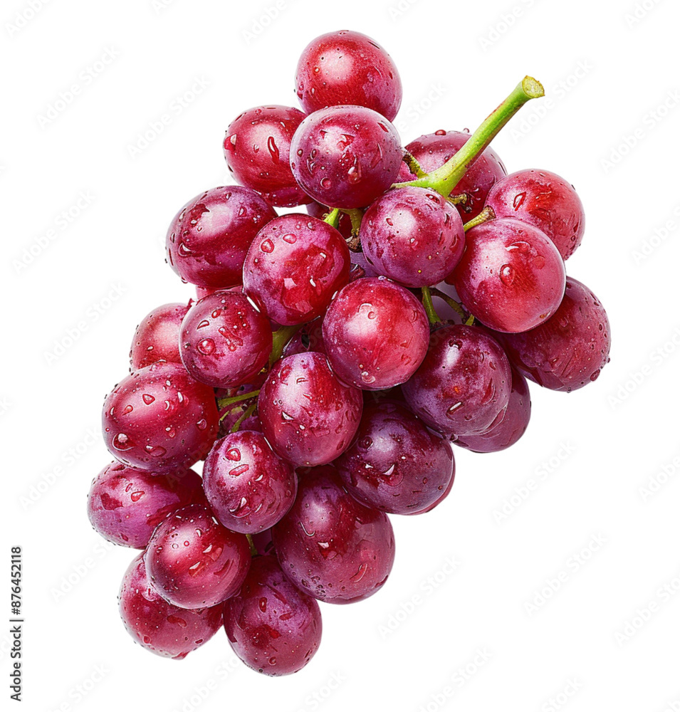 Fototapeta premium Grapes on isolated transparent background