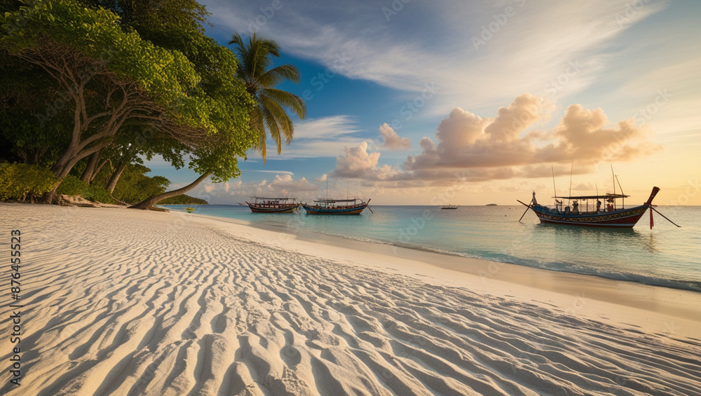 Obraz premium beach at sunset