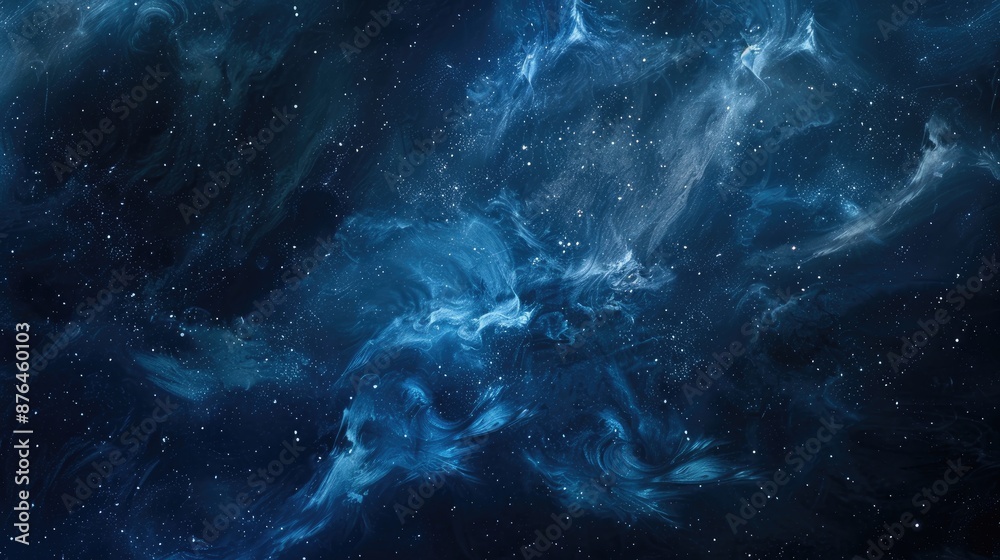 Abyss of deep navy darkness Cosmic design background texture