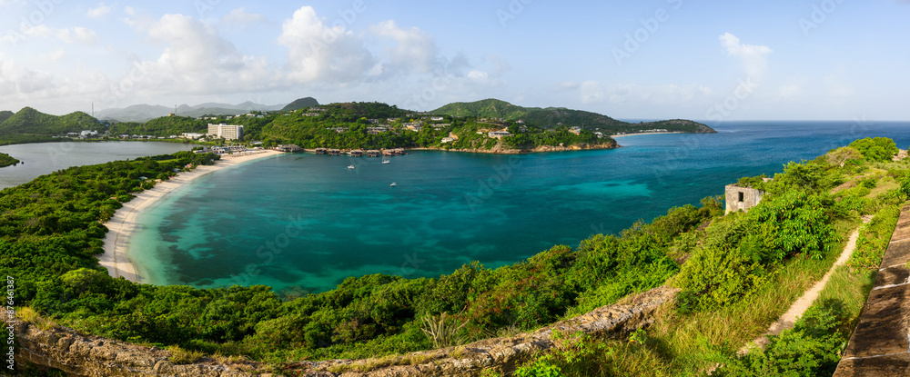 Turquoise waters in the Caribbean Island of Antigua. Turquoise waters in the Caribbean Island of Antigua.