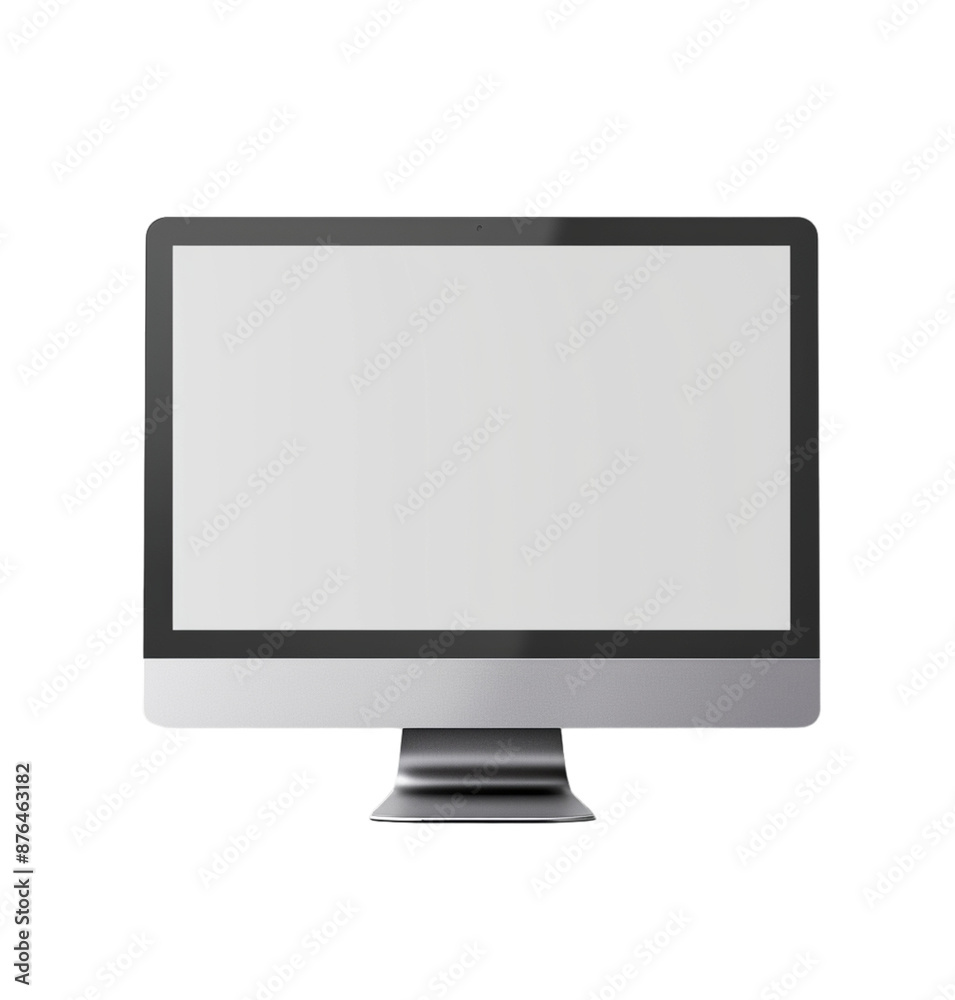 Modern led on table with decorations on isolated transparent background Modern led on table with decorations on isolated transparent background