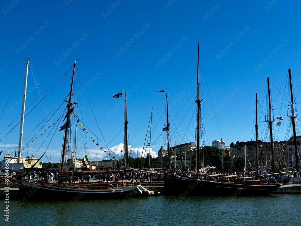 Helsinki, Finland - 07062024: The Tall Ships Races annual event Helsinki, Finland - 07062024: The Tall Ships Races annual event