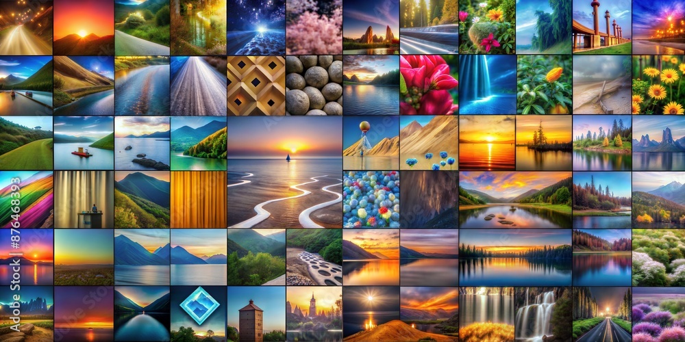 Fototapeta premium Various abstract backgrounds with different themes.