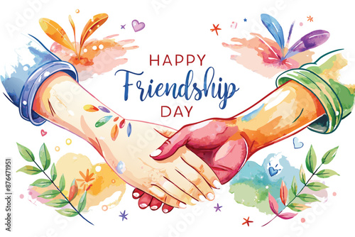 happy friendship day social media stories vector flat design