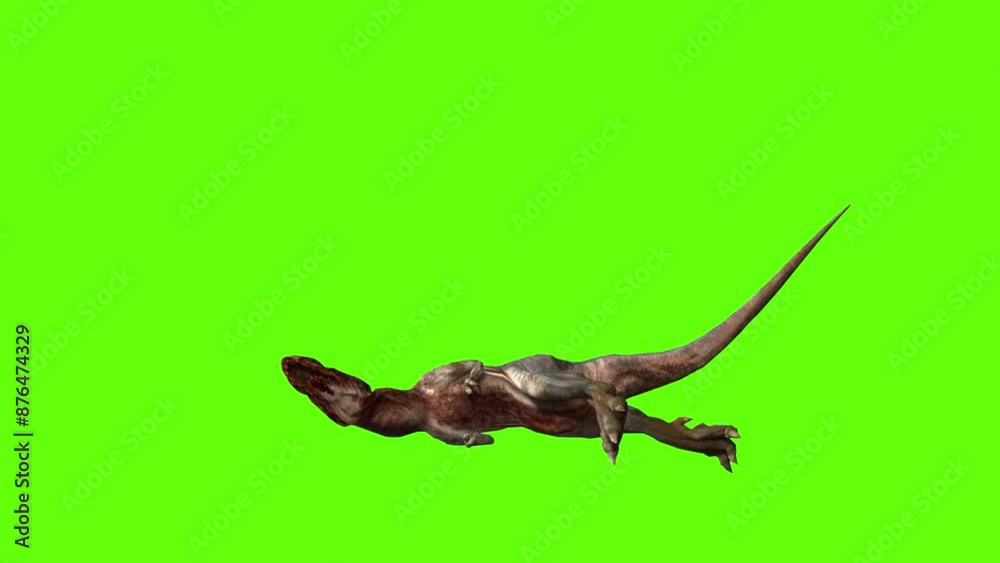 T-rex momma dinosaur death short green screen animation 3D rendering T-rex momma dinosaur death short green screen animation 3D rendering