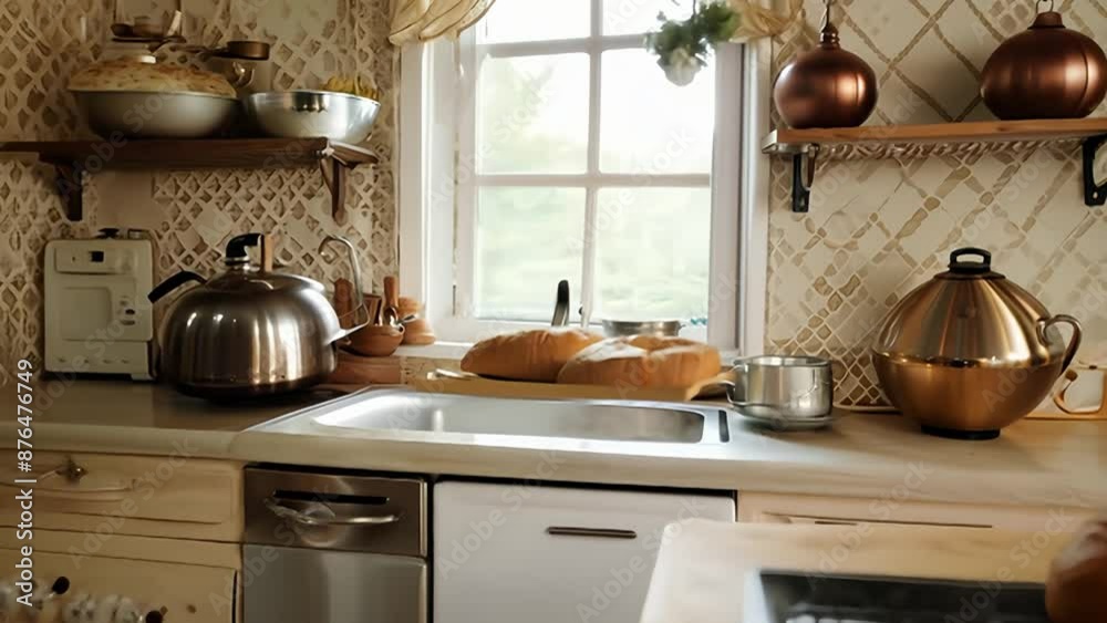 Cozy Kitchen With Rustic Details and Fresh Bread Cozy Kitchen With Rustic Details and Fresh Bread