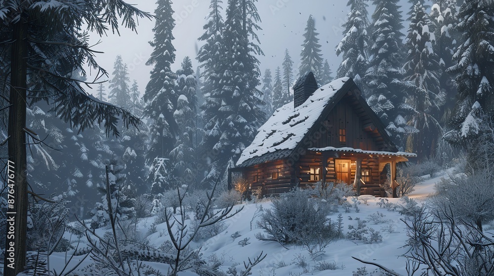 Snowy_Forest_Cabin_generative_ai_high_quality_image Snowy_Forest_Cabin_generative_ai_high_quality_image