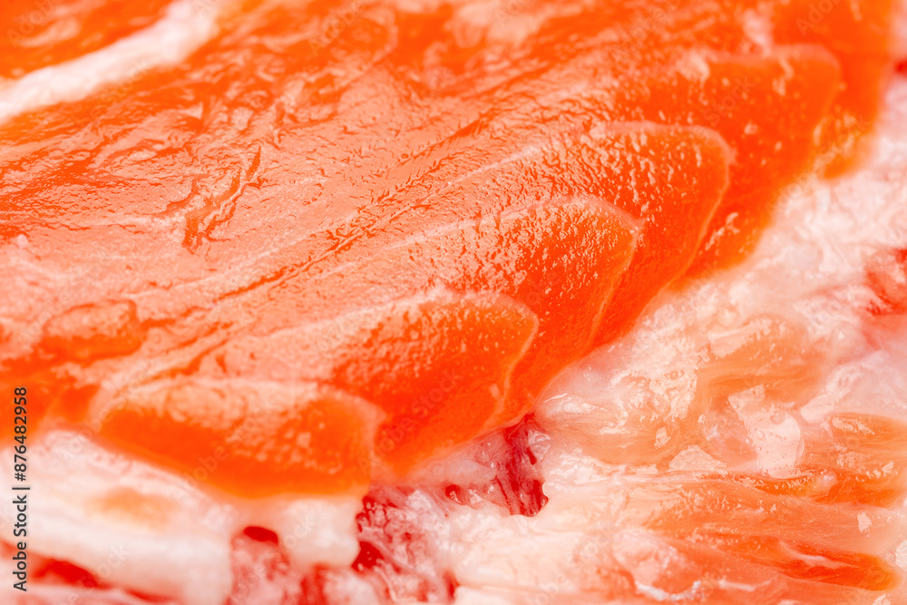 Salmon texture. Texture of fresh juicy salmon fillet close-up Salmon texture. Texture of fresh juicy salmon fillet close-up