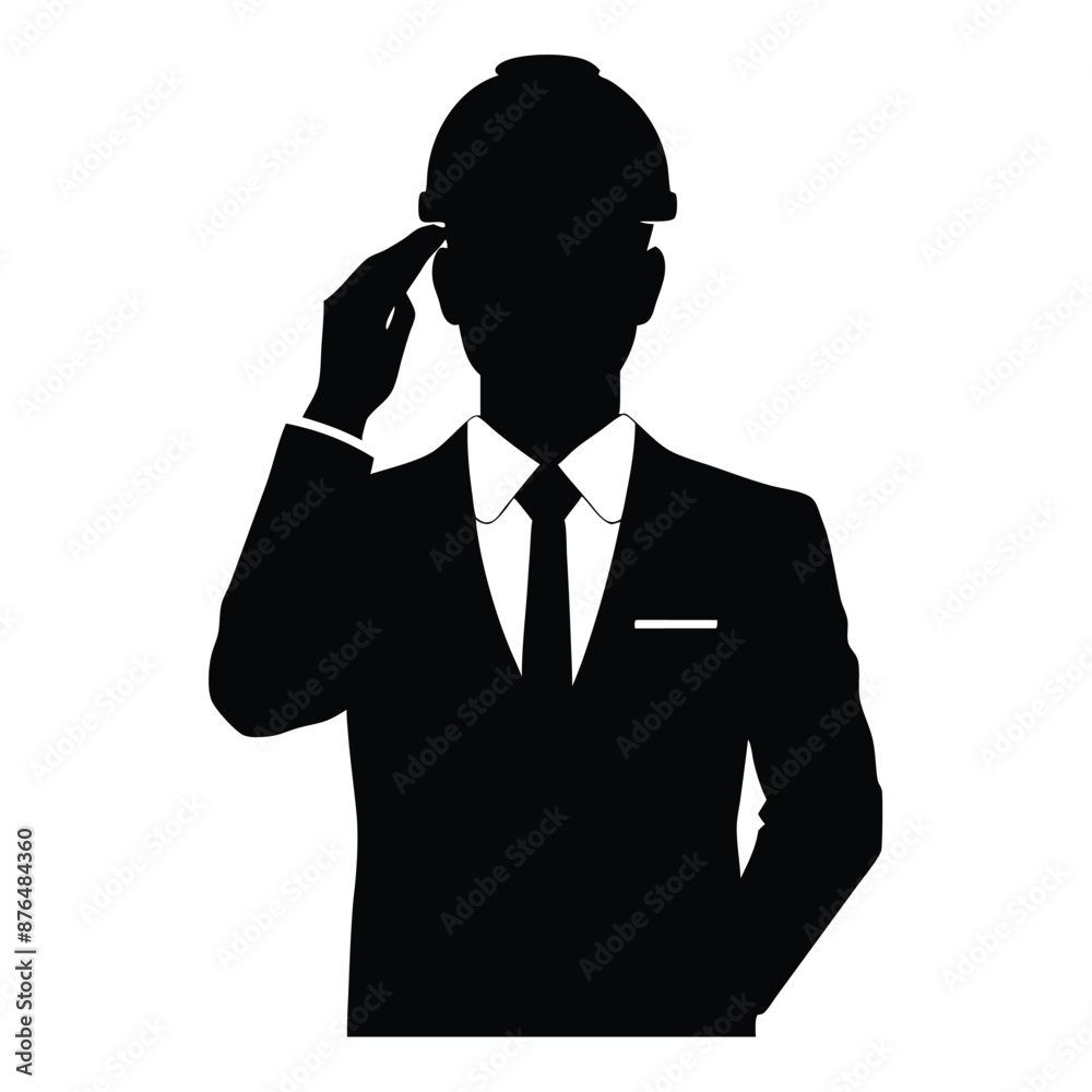 The engineer should be depicted in a professional pose, isolated on a high-resolution white background The engineer should be depicted in a professional pose, isolated on a high-resolution white background