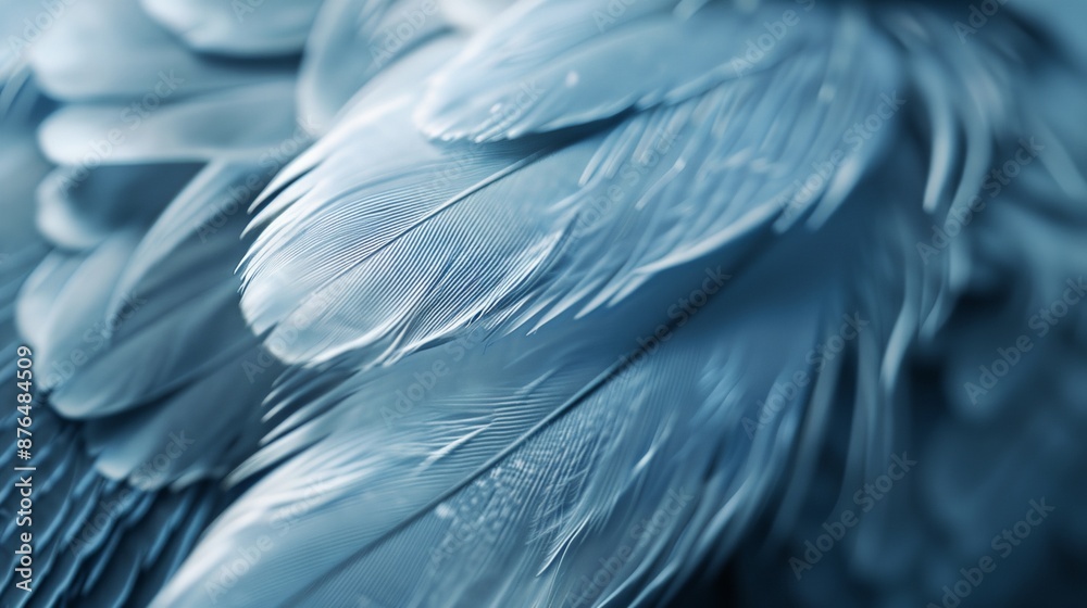 Naklejka premium a close up of a blue bird's feathers with a blurry background