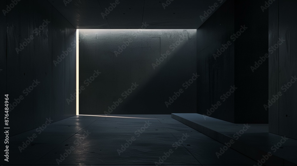 a dark room with a light a dark room with a light