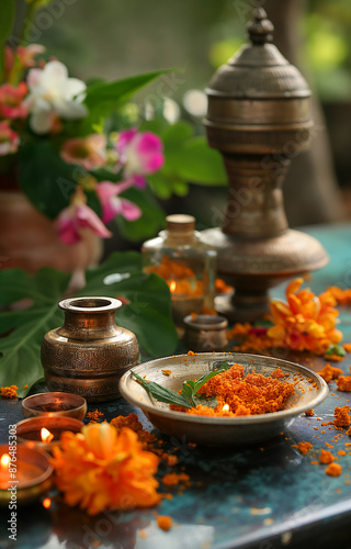 Ayurvedic spa massage, herbal and healing
