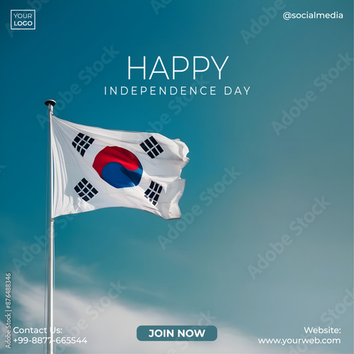 South Korean Independence Day Template Design