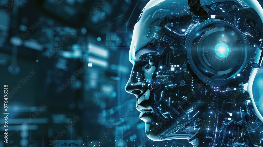 Fototapeta premium Machine Builder's Day. high-tech engineering. high-tech robotics. technologies of the future.