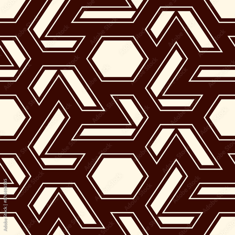 Contemporary geometric pattern. Geo ornament. Repeated figures. Modern background. Seamless surface abstract design. Minimalist wallpaper. Simple digital paper, textile print. Vector art
