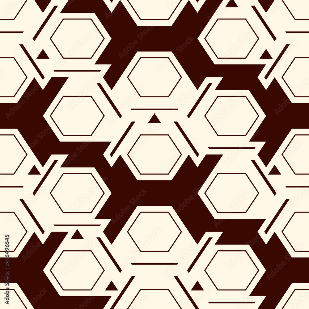 Contemporary honeycomb geometric pattern. Repeated hexagon ornament. Modern mosaic tiles background. Seamless surface abstract design. Geo wallpaper. Digital paper, textile print. Vector illustration Contemporary honeycomb geometric pattern. Repeated hexagon ornament. Modern mosaic tiles background. Seamless surface abstract design. Geo wallpaper. Digital paper, textile print. Vector illustration